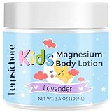 Magnesium Lotion for Kids Sleep & Calm: Natural Bedtime Lotion Relaxation & Relieves Stress - Topical Magnesium Cream with Soothing Lavender, Shea Butter, Vitamin E - for Babies, Toddlers & Juniors