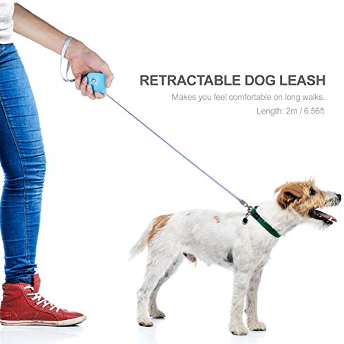 Retractable Dog Leash- 360°Tangle-Free Retractable Dog Leash - Tangle-Free Dog ​Traction Rope Anti-Slip Handle Extendable Dog Leash for Small and Medium Pets - Thumbnail 5