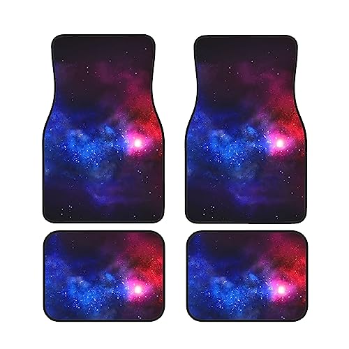 Tapis de sol de voiture imperméables motif galaxie rouge bleu