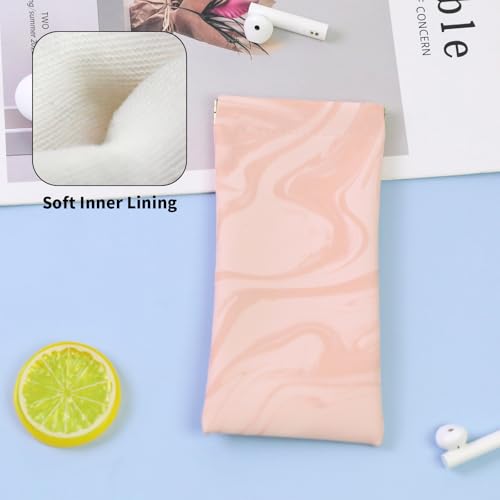 Image of Double Eyeglass Case Soft Dual Glasses Case for Women Men Travel Squeeze Top Sunglasses Cases Eyeglasses Pouch