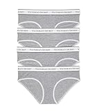 Victoria's Secret Cotton Hiphugger Panty Pack, Logo Banded Waistband, Underwear for Women, 4 Pack, Medium Heather Grey (M)