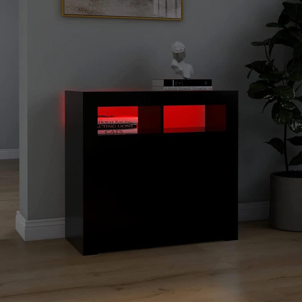 vidaXL Szafka z oświetleniem LED, biała, 115,5 x 30 x 75 cm