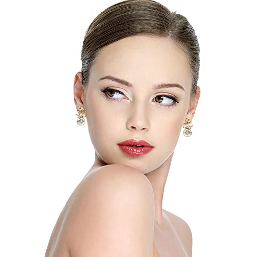 Pearl Earrings with 18k Gold Life Tree, 925 Sterling Needle & Baroque Pearl Drop Earrings for Women3