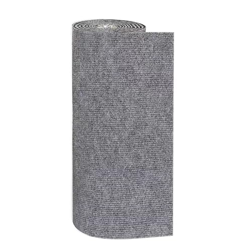 Image of 60x200 cm Carpet Tiles, Self Adhesive Carpet Tile, Peel and Stick Floor Tiles, Soft Padded Non-Slip Hardwearing for Office, Home, Kitchen, Bedroom, Living Room (1, Light Grey)
