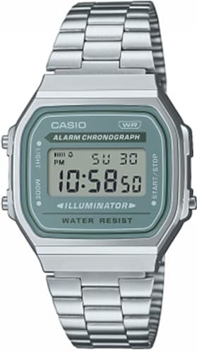 Montre Casio VINTAGE A168WA-3AYES digitale unisexe avec alarme verte