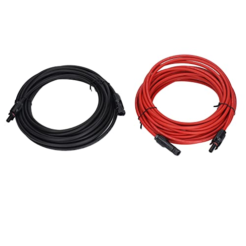 Câble d'extension solaire 10AWG 6mm² rouge et noir 10m de long 1000V DC pour panneau