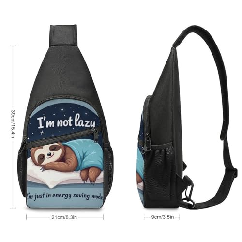 Casual Sling Bag Backpack, Rucksack, Cute Sloth Shoulder Crossbody Bag Chest Pack, Tool Backpack, Satchel Bookbags Travel Rucksack Daypack for Man/Women2
