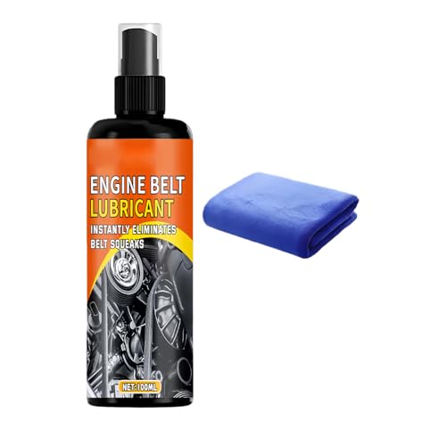 Spray para cinturones automotrices, lubricante para chirridos de motores, 100 ml para vehículos, lubricante en aerosol a base de silicona con antidesgaste, suministros de mantenimiento para talleres,
