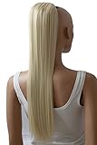 Länge: 65cm, Gewicht: 160g PRETTYSHOP 65cm Haarteil Zopf Pferdeschwanz Haarverlängerung Glatt Platinblond PH614