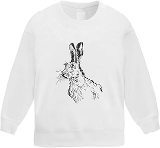 Azeeda 'Curious Rabbit' Kid's Sweatshirt/Jumper (5-6 Years) (KW00020450)