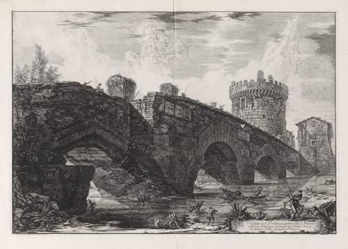 Toile Veduta Del Ponte Lugano Piranesi - Impression murale 60x90cm pour salon