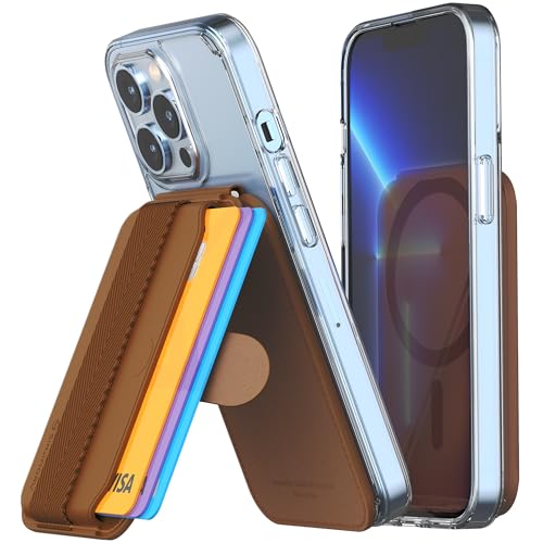 Sinjimoru Pull & Eject Magnetic Wallet for iPhone Phone Wallet with Adjustable Stand, Compatible with MagSafe Wallet
