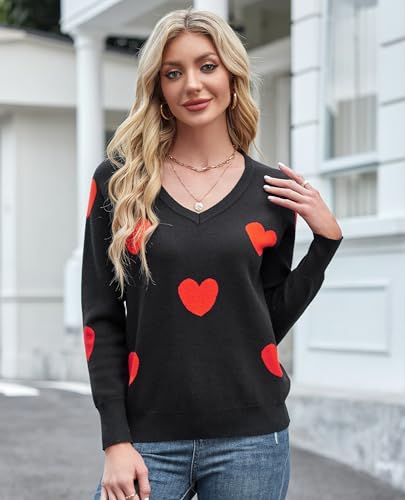 Image of Women's Spring Sweaters 2026 Casual Long Sleeve Pullover V Neck Lightweight Sweatshirts Cute Blouse Tops