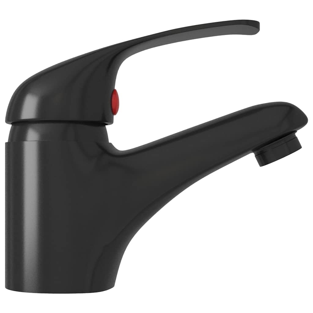 Grifo mezclador negro monomando 13 x 10 cm aleación de zinc cartucho de cerámica para lavabo fregadero cocina baño reemplazo