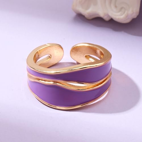 Image of SALTY Anti Tarnish Set of 8 Stack Finger Ring for Women | Adjustable Fancy Jewellery Design | Fashion Accessories for Girls | Minimal Jewelry | Ideal for Gifting | Gift for Diwali, Christmas, Marriage, Birthday