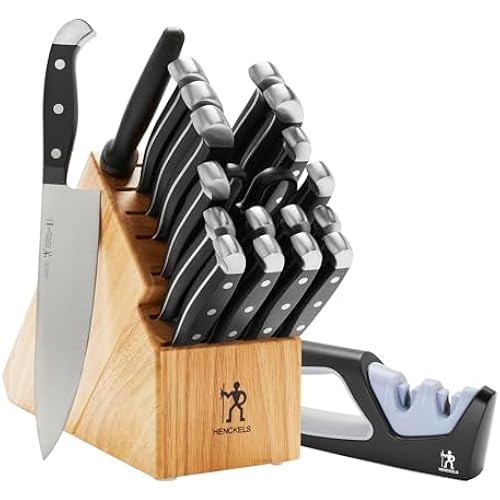 Henckels Statement 20 pc Knife Set with Knife Sharpener, German Engineered