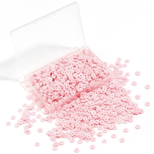 Hiswan 6mm Polymer Clay Beads for Bracelets Making 1000PCS