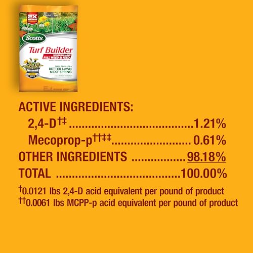 Image of Scotts Turf Builder WinterGuard Fall Weed & Feed3, Weed Killer Plus Fall Fertilizer, 15,000 sq. ft., 42.87 lbs.