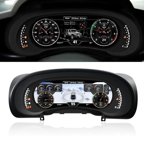 Image of Digital Instrument Cluster Display for Jeep Wrangler 2007-2010 | 12.3 inch HD Screen 1920*720, 2S Fast Boot, Plug&Play, Non-Destructive Install, OTA Upgrade, 6 Mode 4 Color, Speedometer Upgrade