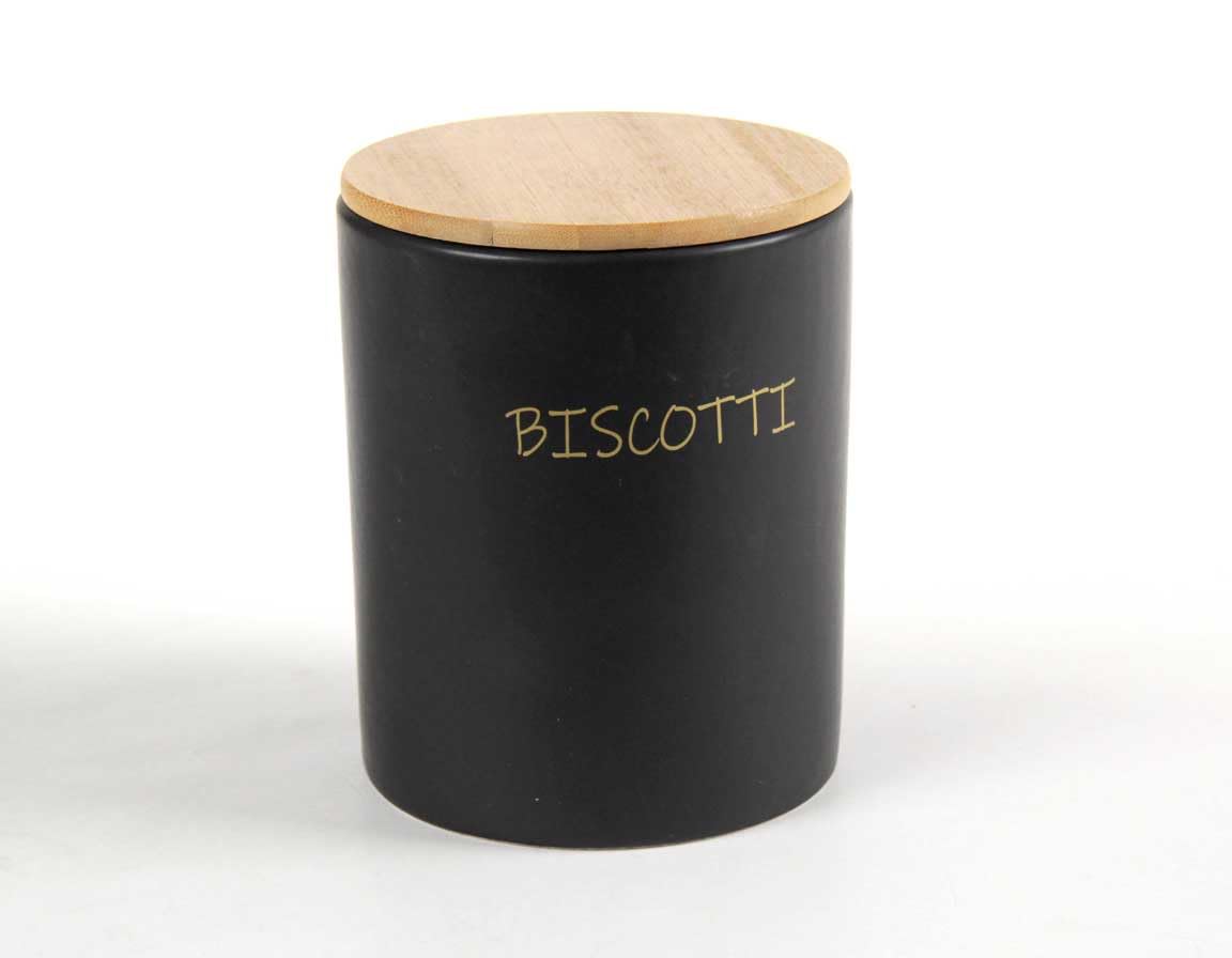 Boîte en céramique noire haut de gamme EDITACASA 13 cm