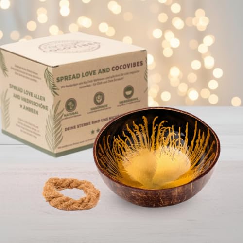 cocovibes Kokosnuss Schale Deko Flur Holzschale Schlüsselablage...