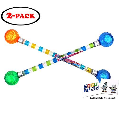 15" Long Cheerleader Baton Sticks Glitter Baton (2 Pack) Twirling for Girls Marching