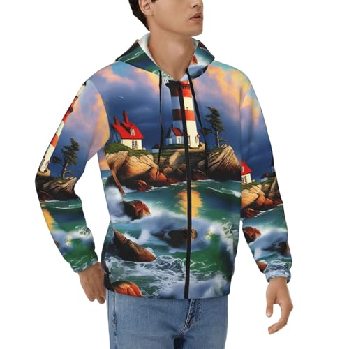 Sweat à capuche homme chaud avec fermeture éclair pour bloquer le vent frais