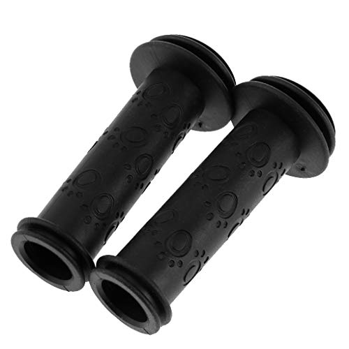 Manija de Bicicleta de Niños Antideslizante Mango de Goma Barra de Agarres - Negro
