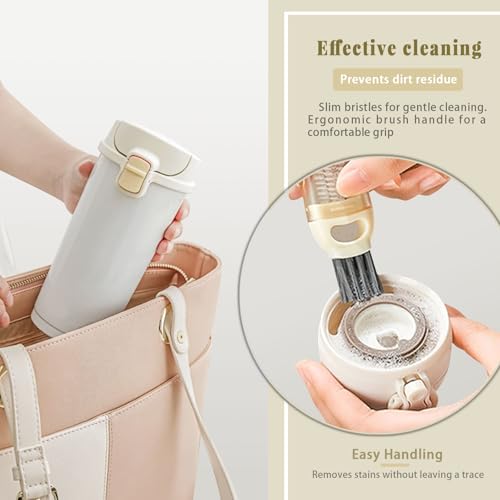 Image of 3 Pack Rabbit Shape Cup Lid Cleaning Brush with 4 Straw Brush, 4 in 1 Water Bottle Gap Cup Cleaner, Multifunctional Tumbler Lid Cleaning Tool for Mouth Crevice Tight Spaces