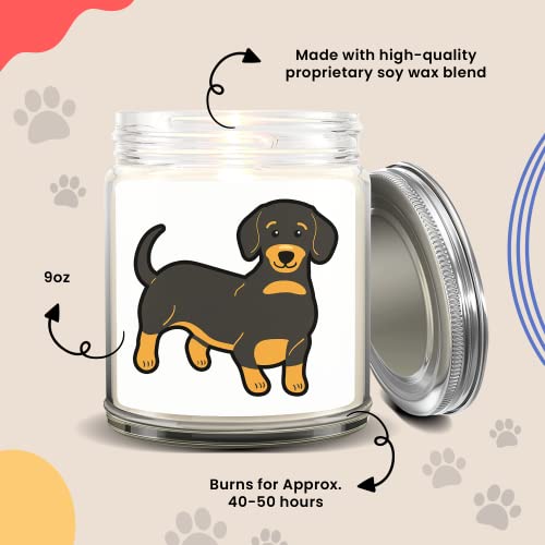 1Oak Lavender Scented Candles - Dog Mom Gifts For Women - Dog Candle - Candle Christmas Gift - Dog Owner Gifts - Dog Lover Gifts For Women - Dog Themed Gifts - Made In Usa (Dachshund) #TOP2