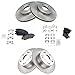 TRQ Front and Rear Brake Pad & Rotor Kit Brake Pads Brake Rotor Ceramic Compatible with 2003-2007 Honda Accord