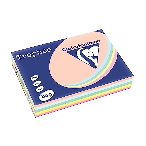 Papier Clairefontaine Clairalfa A4 80 G/m² - Lot De 5 Ramettes (2500 Feuilles) Blanc 171 CIE
