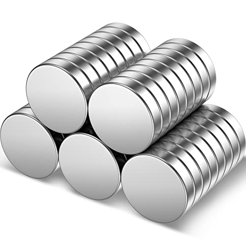 Strong Neodymium Disc Magnets Heavy Duty, Small Round Rare Earth Magnets for Dry Erase Board Whiteboard Industrial Fridge Office Crafts, Mini Curtain Magnets for Locker DIY Scientific, 40 Packs