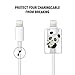 FINCIBO 2 Pcs Set Cable Charging Head Protector Cover, Charging Cord Protector, Cute Cable Protectors for iPhone Charger Cable - Dragonfly Frog, Baby Panda