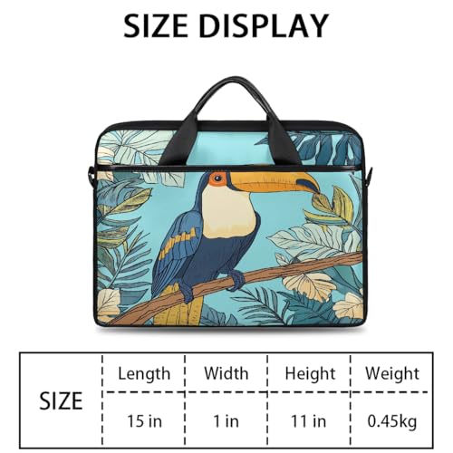 Bolso para portátil Toucan Exótico Retro 15 pulgadas miniatura 2