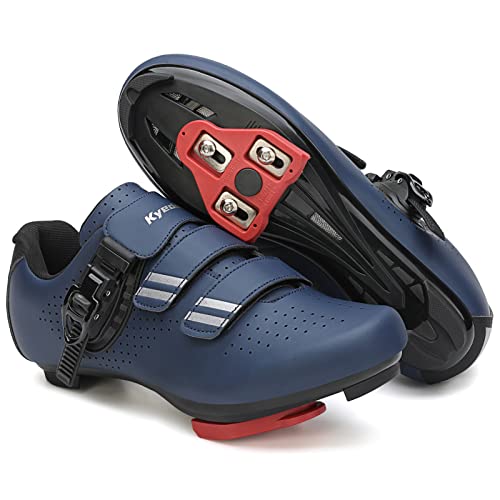 Image of Mens Womens Cycling Shoes Compatible with Pelaton Bike Shoes Road Bike Shoes Riding Bicycle Pre-Installed with Delta Cleats Clip Indoor Outdoor Pedal