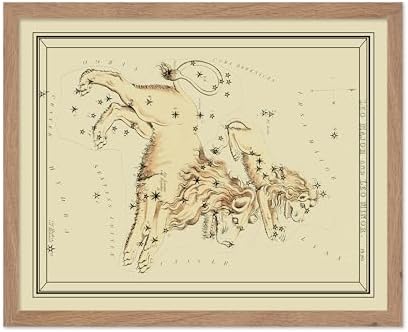 Poster Master Astrology Posters, Leo Zodiac Constellation Poster, 8x10 Unframed Art Print, Great Vintage Zodiac Poster, Aptitude Vintage Home Wall Decor for Astrology Enthusiasts