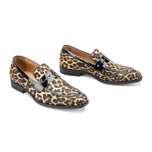 Image of JITAI Mens Velvet Loafers Dress Shoes Loafers for Men Tuxedo Suit Shoes