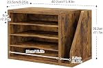 Creso hom Mail Sorter, Organisateur de fichiers Bureau, organisateur de bureau en bois avec 3 Tablettes réglables, Porte-poste pour bureau, Maison, Sorteuse de lettres Supports de fichiers pour enveloppes, Magazines de fournitures, Rustique Brown