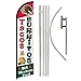 Infinity Republic -Tacos and Burritos Windless Full Sleeve Banner Swooper Flag & Pole Kit - Perfect for Restaurants, Taco Trucks, Markets, Diners etc!