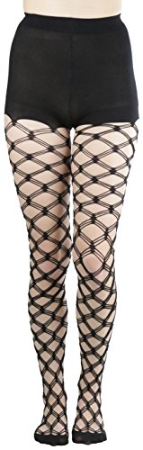 Image of ToBeInStyle Women's Large Mesh Fishnet Patterned Pantyhose Tights