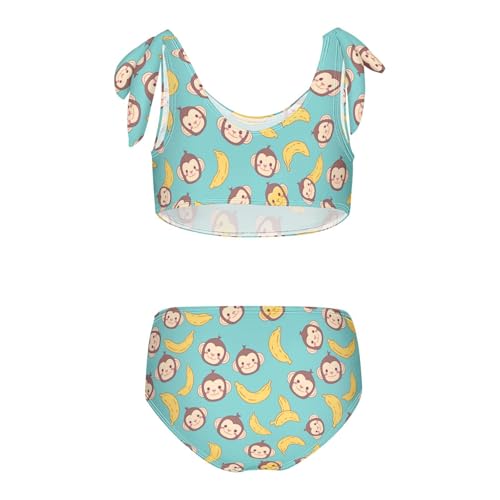 Wusikd Monkey Banana Girls Swimsuits Two Piece Cute Swimwear Bikini Set for for Girls Size 3T2