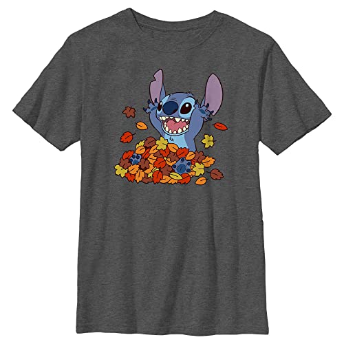 T-shirt Stitch Disney grand garçon confection haut de gamme anthracite chiné