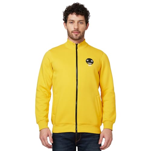 Image of Spykar Blended High Neck Full Sleeve Sweatshirt for Men