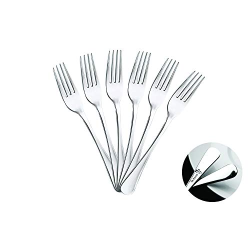 Mr. Spoon Minimal Collection Set di Posate da Portata in Acciaio Inossidabile - 6 forchette da Frutta in Acciaio Inossidabile 17,5 x 2,36 cm
