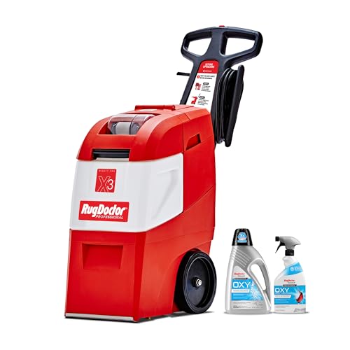 Rug Doctor X3 Commercial Carpet Cleaner - Large Red Oxy Pro Pack