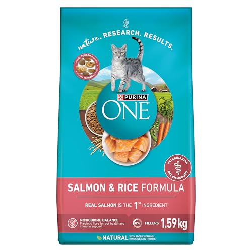 Purina ONE Dry Cat Food, Salmon & Rice Formula - 1.59 kg Bag by Purina ONE - Used condition - CA$11.16