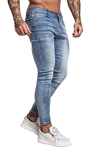 Image of GINGTTO Skinny Jeans Men Slim Fit Stretch Tapered Leg