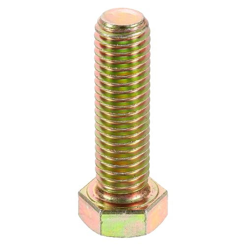 Image of METALLIXITY Hex Bolts (9 /16-12x2) 10Pcs, Carbon Steel Zinc Plated Fully Threaded UNC Hex Head Screw Bolt Machine Screws - for Furniture Repair, Yellow Green