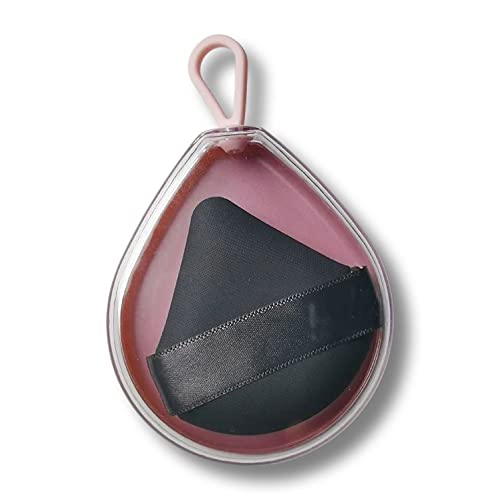 Triangle Makeup Sponge Powder Puff With Travel Case Keychain (Black) #TOP9